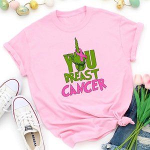 The Grinch Fuck you Breast Cancer, Breast Cancer Awareness Tee,